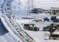 Snowstorm in Japan Keeps over A Thousand Vehicles Stuck in Tokyo Highway